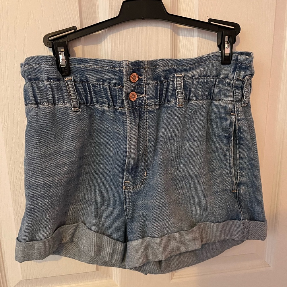Hollister Light Blue Jean Shorts Stretch Waist
